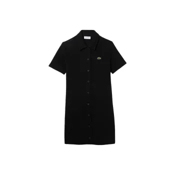 LACOSTE Short Sleeved Dresses Women's Black