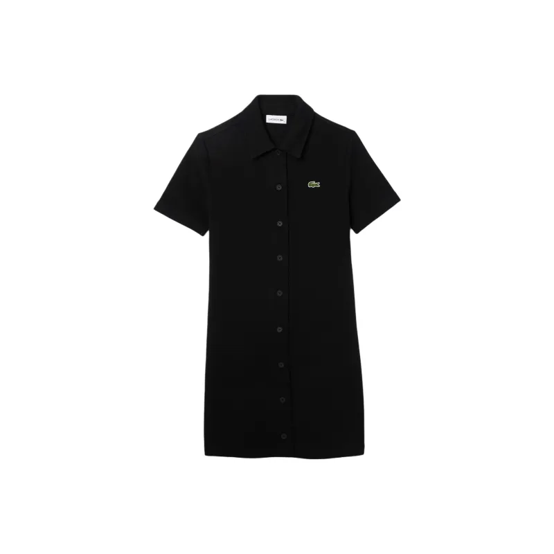 LACOSTE Short Sleeved Dresses Women's Black-0