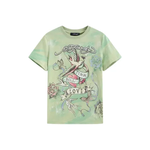 Ed Hardy T Shirt Women's Olive Green
