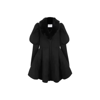 Selkie Collection FW24 Puffer Jacket Women's CAVIAR Black