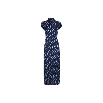AMLUL Short Sleeved Dress Women's Marine Blue