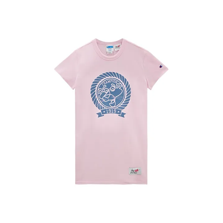 Pink Panther X Champion X Pink Panther Short-Sleeved Dresses Women's-0