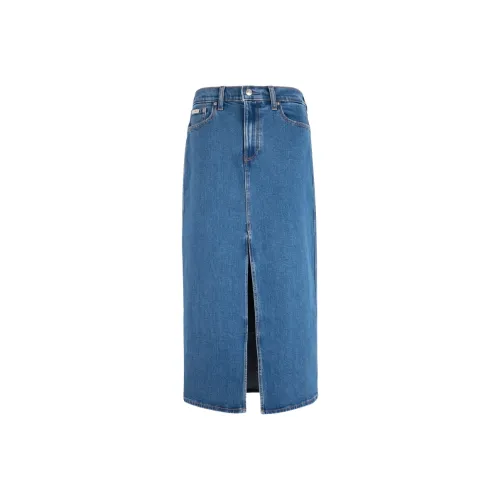 CALVIN KLEIN Denim Long Skirts Women's Denim Blue
