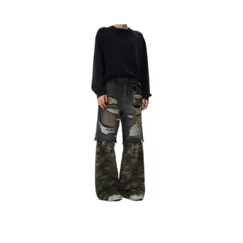 PISYPOX Jeans Unisex Black Gray Color