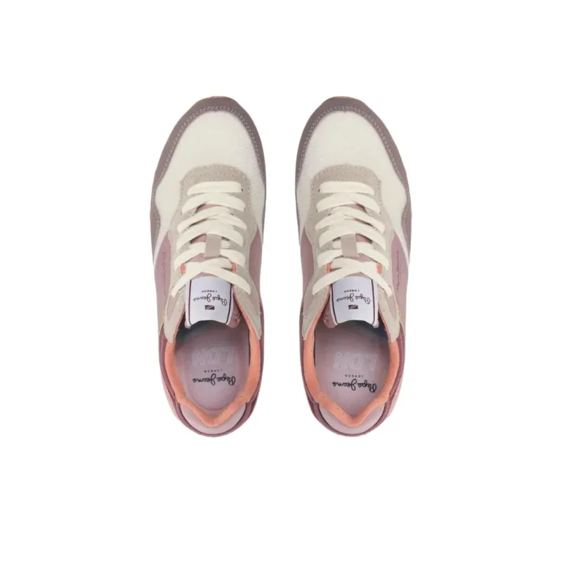 Pepe Jeans London W Mad Abrasion Resistant Low Top Casual Shoes Women's Purple-4