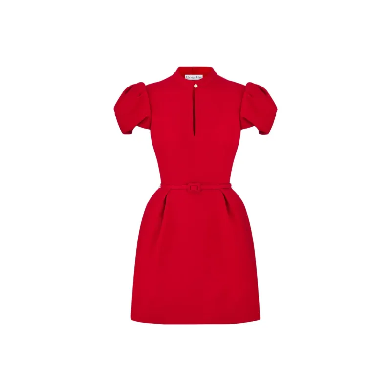 DIOR FW24 Short Sleeved Dresses Women's Red-0