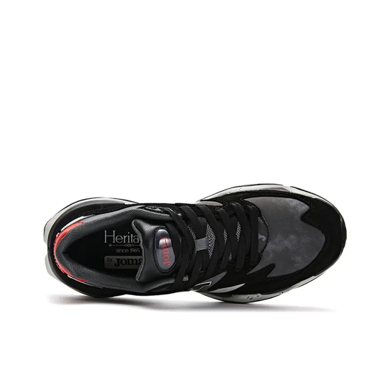 Joma Abrasion Resistant Slip Resistant Low Top Platform Casual Shoes Men's Black Gray-3