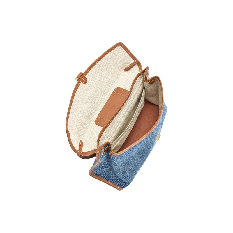 Songmont Fabric Shoulder Bag, Crossbody Bag, Handbag Trumpets Unisex Denim Blue-5
