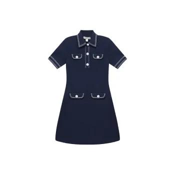 MICHAEL KORS Short Sleeved Dresses Women's Dark Blue
