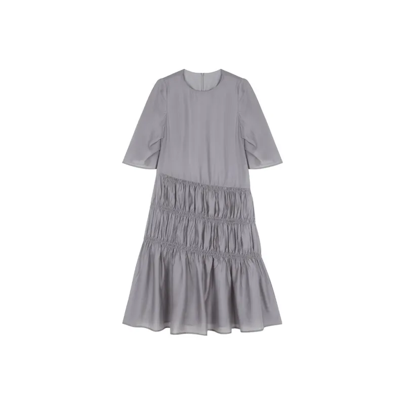 IHIMI Short Sleeved Dress Women's Cool Gray-2