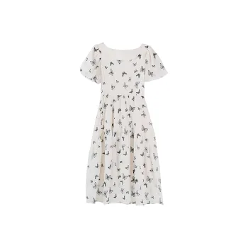 COVT Short Sleeved Dresses Women's White Floral