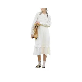 ZIHAN Long-Sleeved Dresses Women's Beige Gold