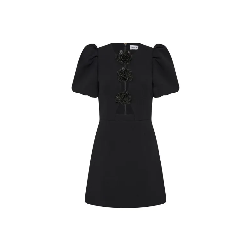 Rebecca Vallance Aubree Floral-appliqué Mini Dress-0