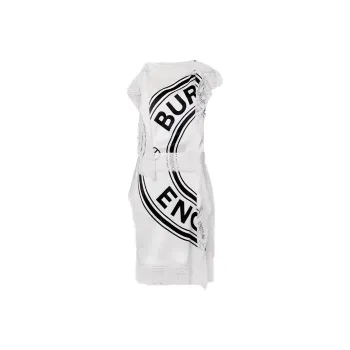 Burberry Lace Detail Logo Graphic Dress