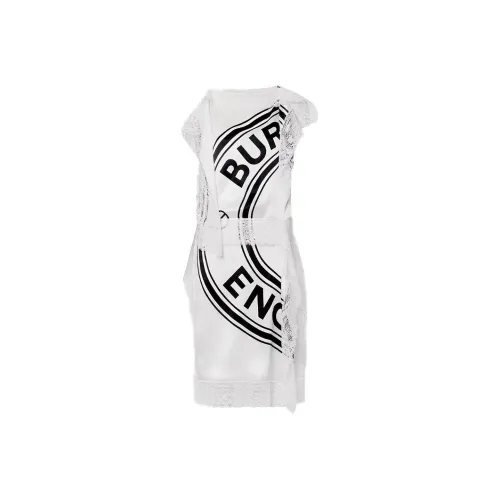 Burberry Lace Detail Logo Graphic Dress