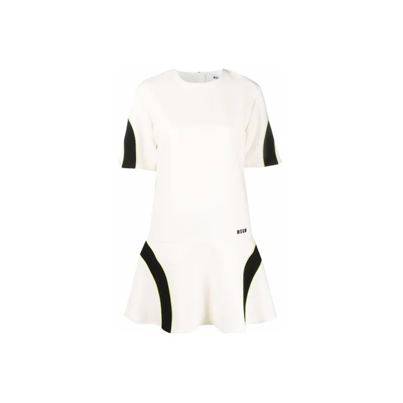 MSGM Short Sleeved Dresses Women's White-0