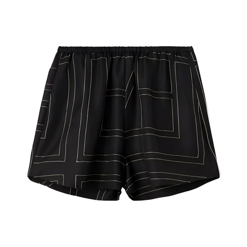 TOTEME Geometric Printed Straight-Leg Shorts-0
