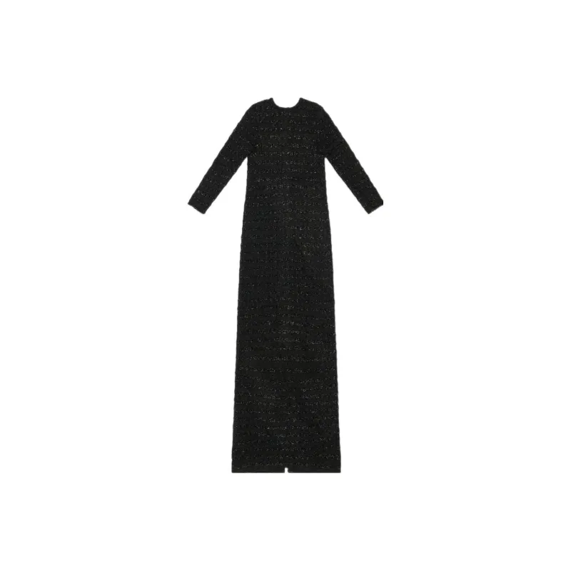 Balenciaga Long-Sleeved Dresses Women's Black-0