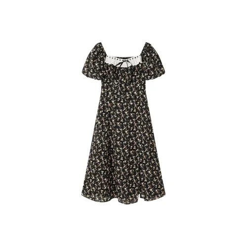 Pit Short-Sleeved Dresses Women's Floral