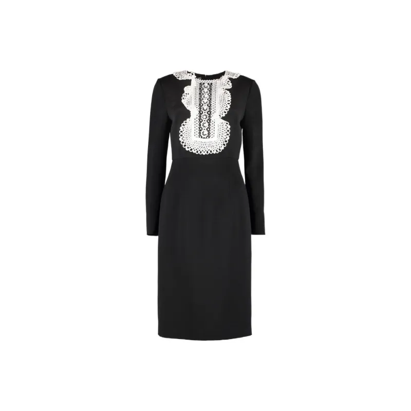 Valentino Long Sleeved Dress Women's Black-0