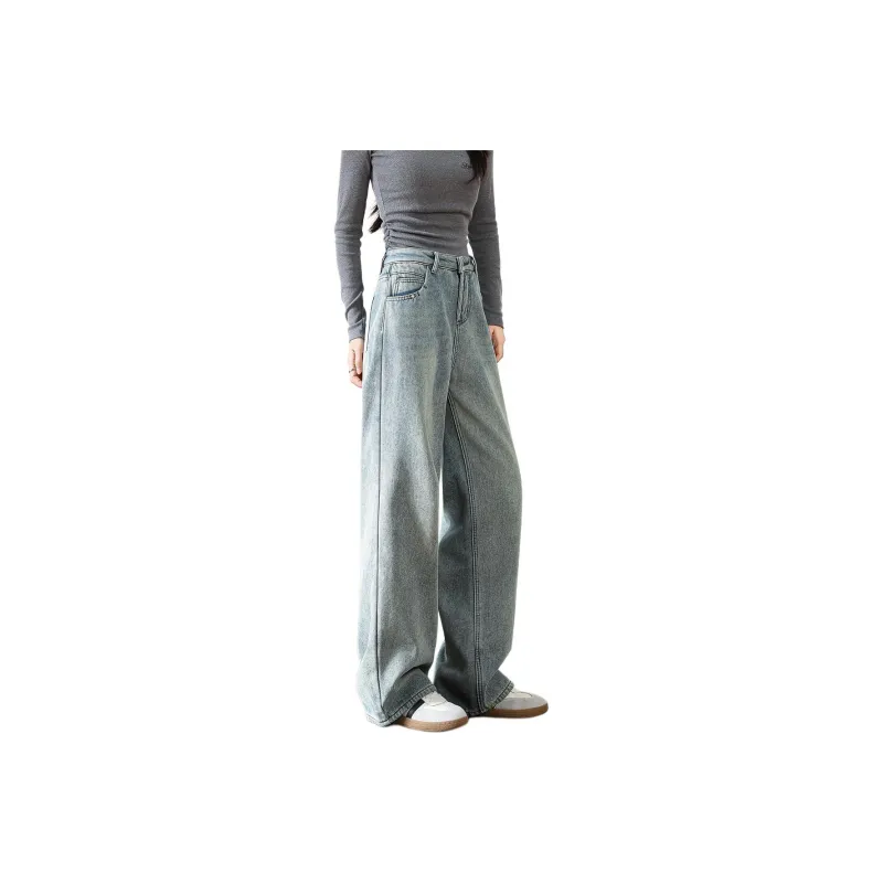 FAWENXIANGZI Jeans Women's Light Blue-0