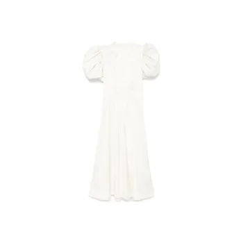 Rotate Satin Puff Middi Dress