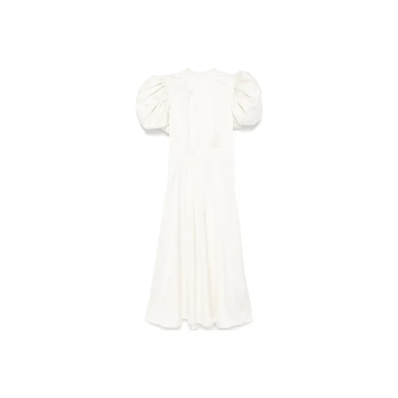 Rotate Satin Puff Middi Dress-0