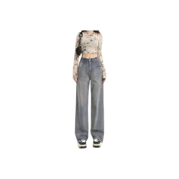 Weixi Jeans Women's Cool Tea Blue