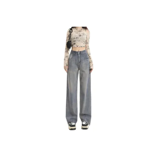 Weixi Jeans Women's Cool Tea Blue