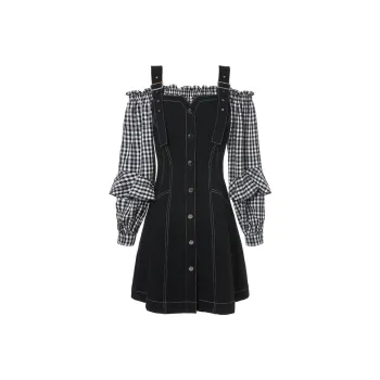LOFT SHINE Long-Sleeved Dresses Women's Black