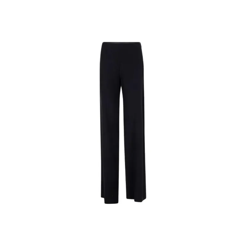 EMPORIO ARMANI Cady texture Palazzo Trousers-0