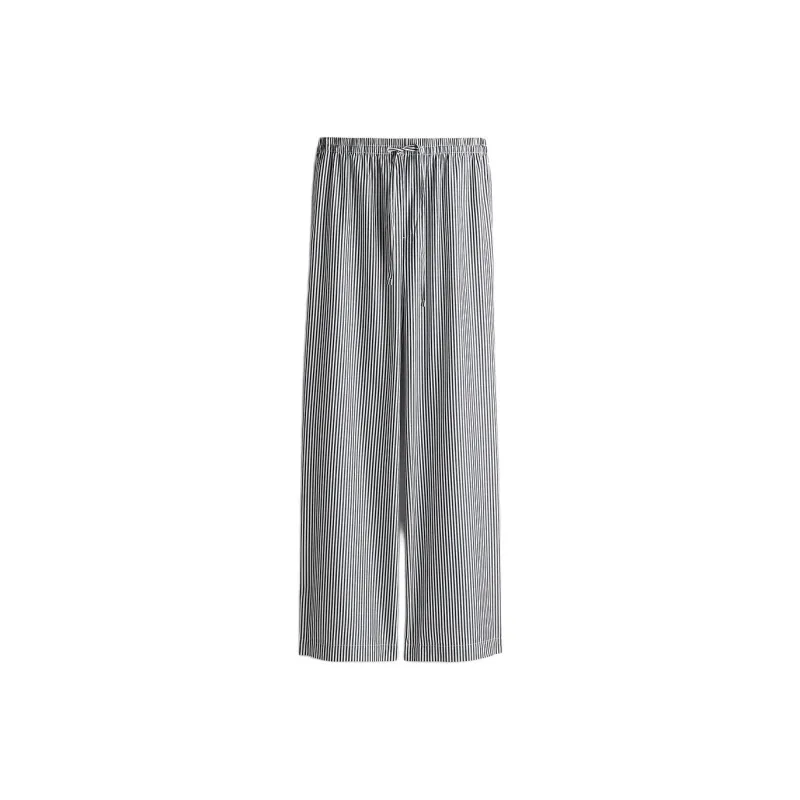 H&M Casual Pants Women's White/Stripes-0