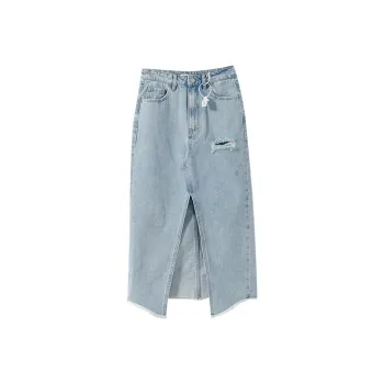 YUMOMO STAR Long Skirt Light Blue