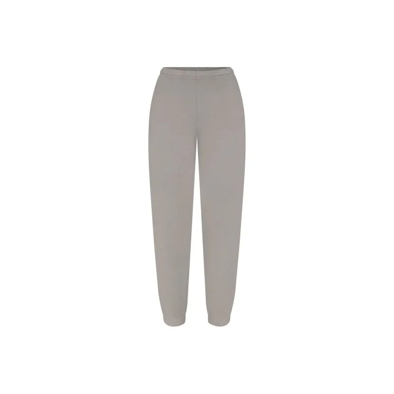 SKIMS FRENCH TERRY JOGGER Knitted Sports Pants Women's SMOKE/Smoke Gray-0