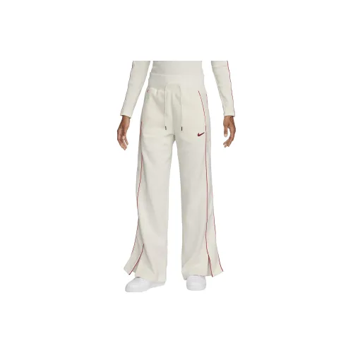 Nike Sportswear check Fleece Knitted Sports Pants Women's White