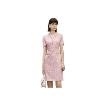 Yan Domain Short-Sleeved Dresses Women's Pink
