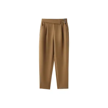 H-YXIANG Suit Trousers Women's Khaki