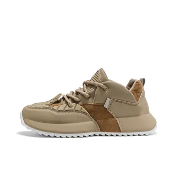 TELENT Slip Resistant Waterproof Coverage Low Top Chunky Sneakers Men's Brown