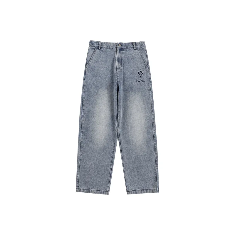 QISENYAR Wide Leg Jeans Women's Blue-0