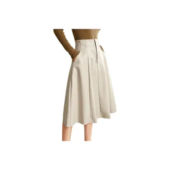 ELLE Leather Long Skirts Women's