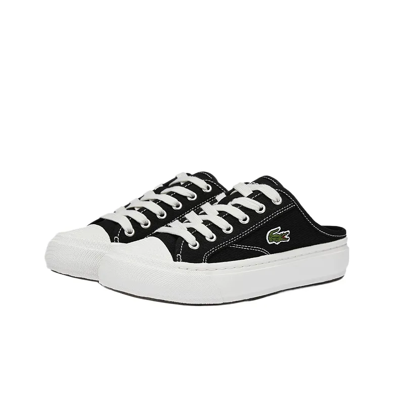 LACOSTE Cushioning, Wear Resistant Low Top Casual Shoes Women's Black-3