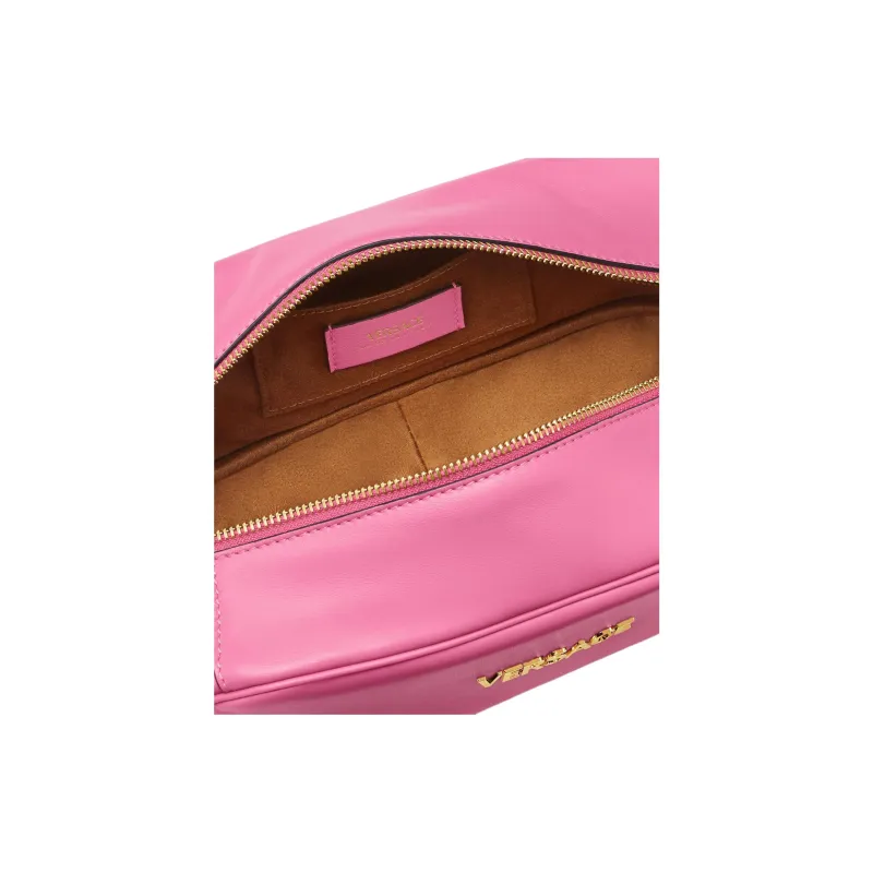 FANSIZHE Sheepskin Bowling Bag, Handbag, Shoulder Bag Women's Dark Pink-3