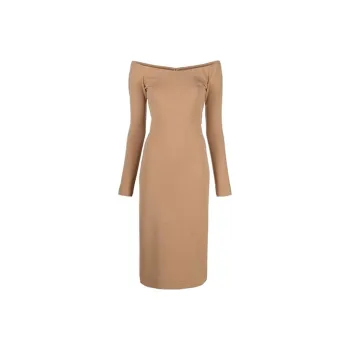 FENDI Off-Shoulder Midi Dress