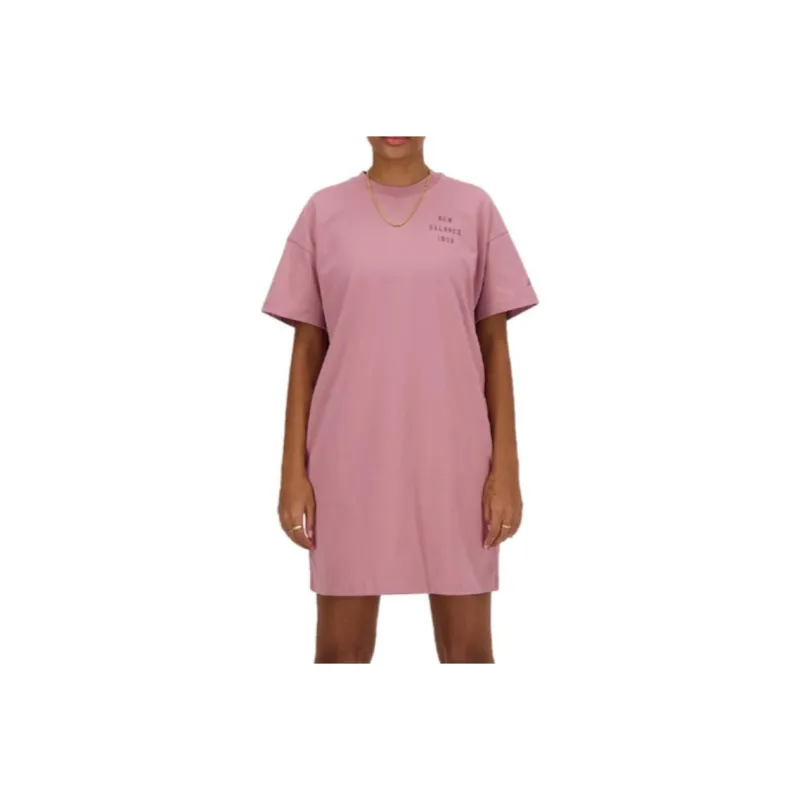 New Balance Short Sleeved Dress Women's Pink-0