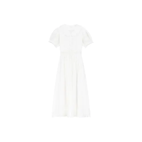 DOEN PHOEBE DRESS Short-Sleeved Dresses Women's White