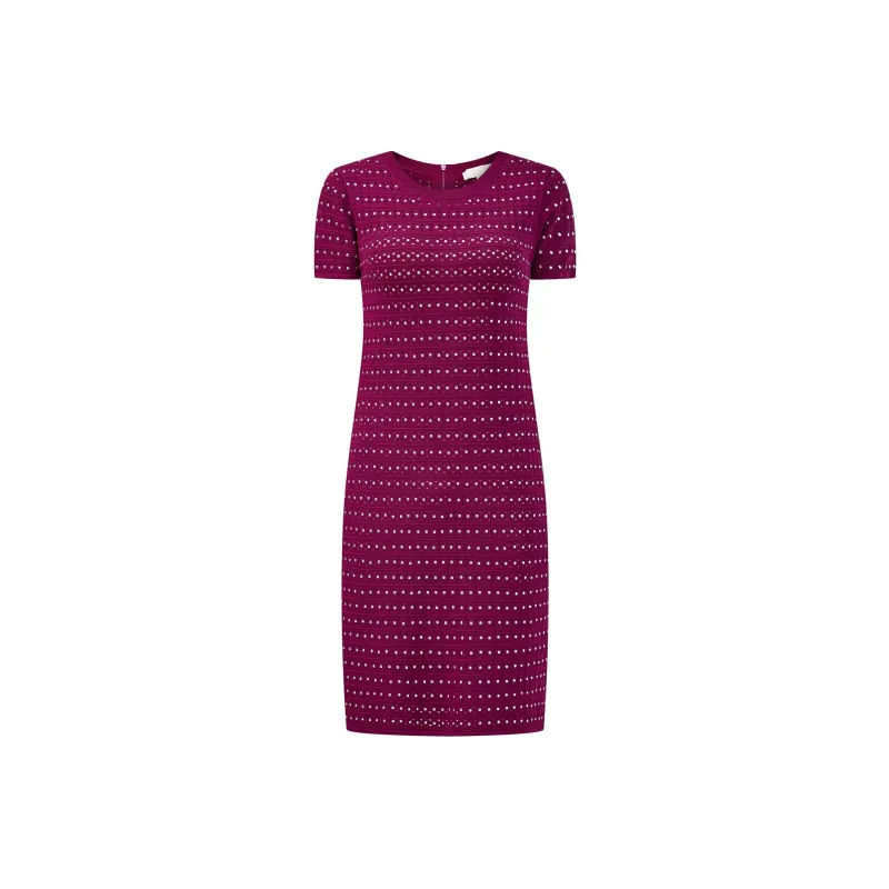 MICHAEL KORS MMK Short Sleeved Dress Women's Rose Red-0