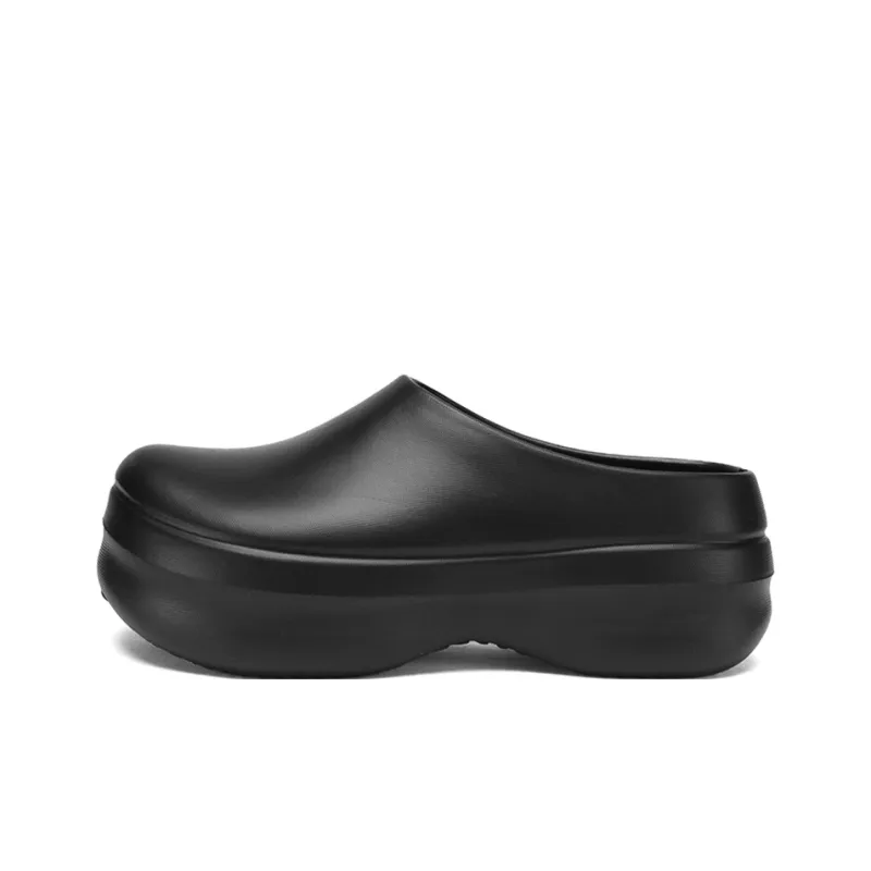 OUGLEMEN Quiet Odor Resistant Abrasion Resistant Slip Resistant Wrap toe Slippers Unisex-5
