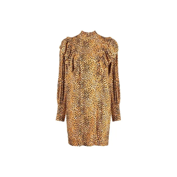GANNI Long-Sleeved Dresses Women's Yellow-0