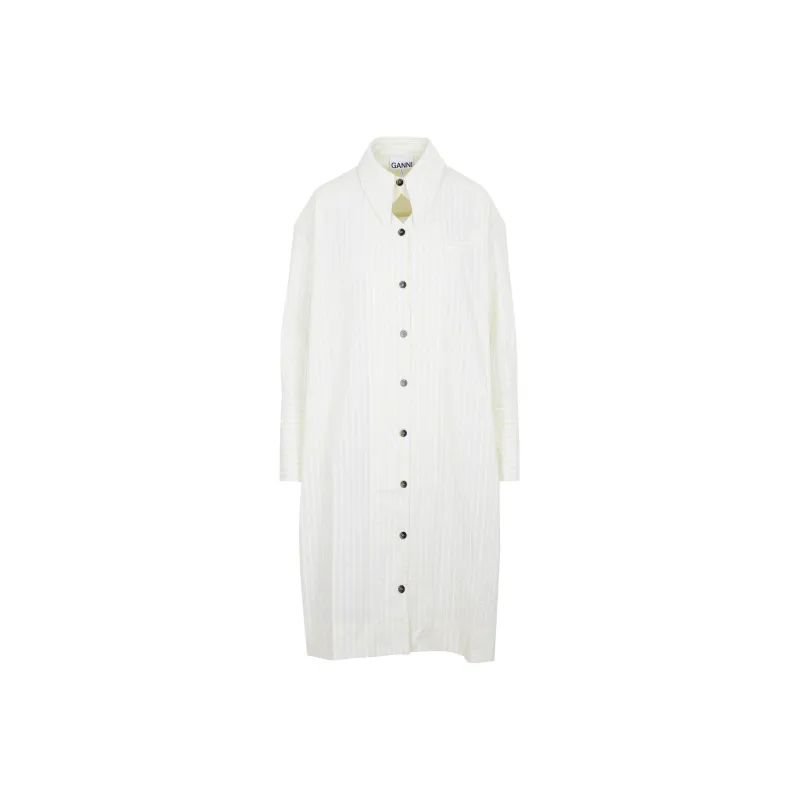 GANNI Striped Shirt Dress-0