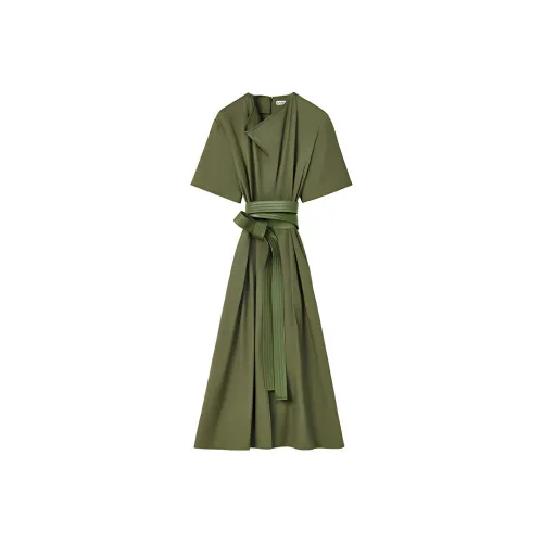 LOEWE Short Sleeved Dresses Women's Green